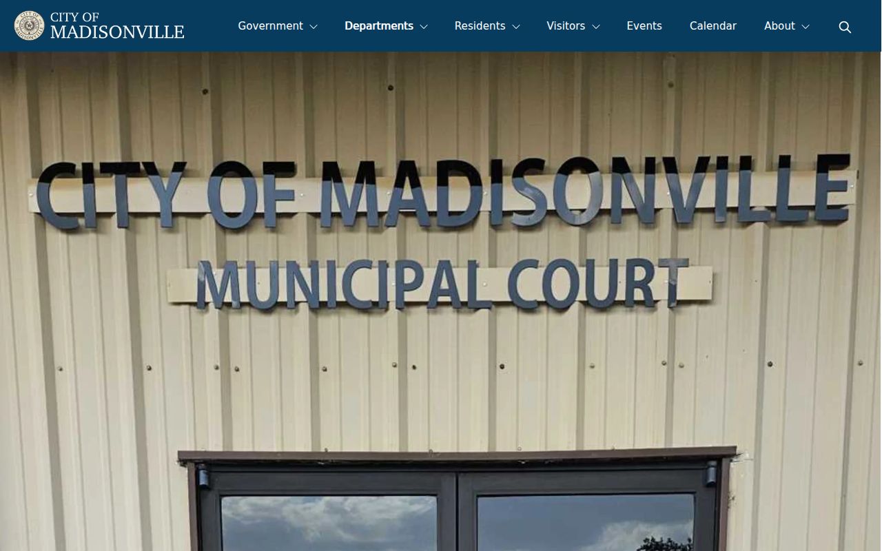 Madison County Madisonville warrant records reference showing the municipal court information page