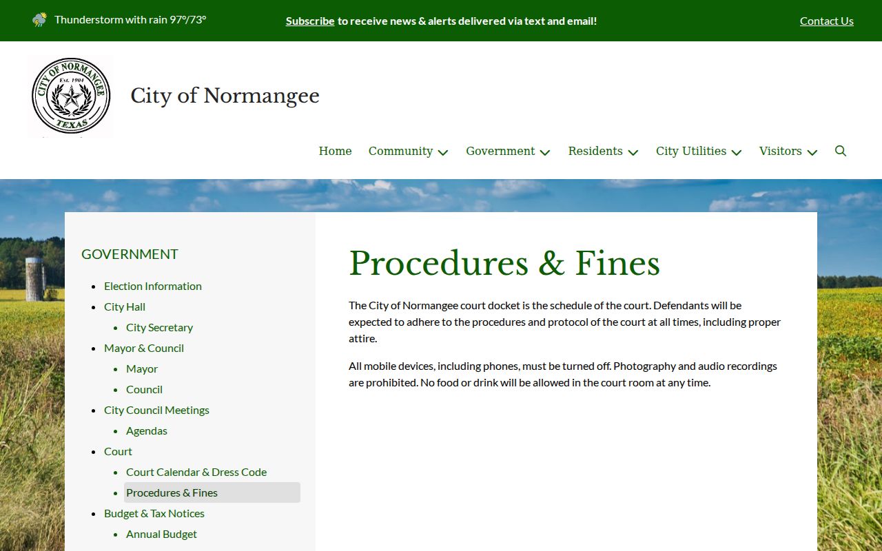 Madison County Normangee warrant records reference showing court procedures and fine instructions